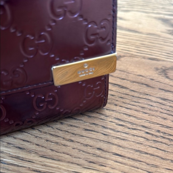 Gucci Burgundy Guccissima Long Wallet - Picture 6 of 8